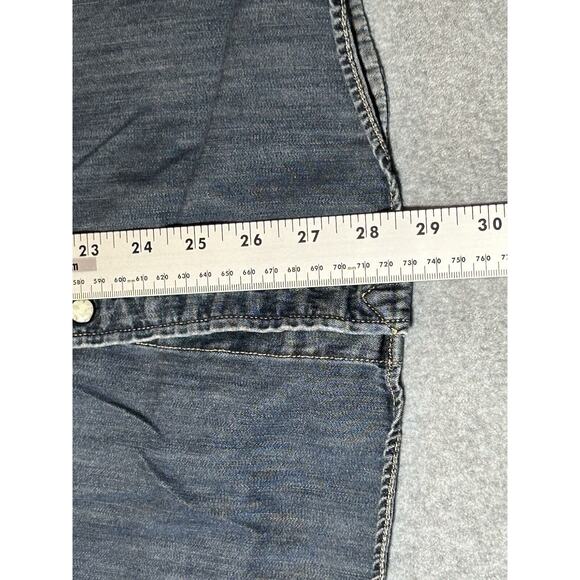 American Eagle Outfitters Jean Jacket Mens Medium Pearl Snap Vintage Fit Denim - Picture 4 of 10
